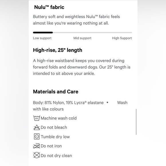 Lululemon Align High-Rise Pant 25”, size 8 black - Picture 15 of 15